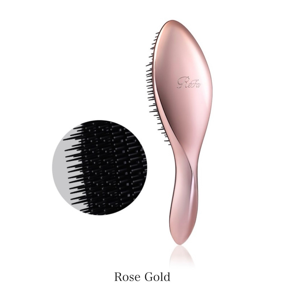 REFA BNIB NEW AILE BRUSH TANGLE-PRONE INTERIOR ROSE GOLD
